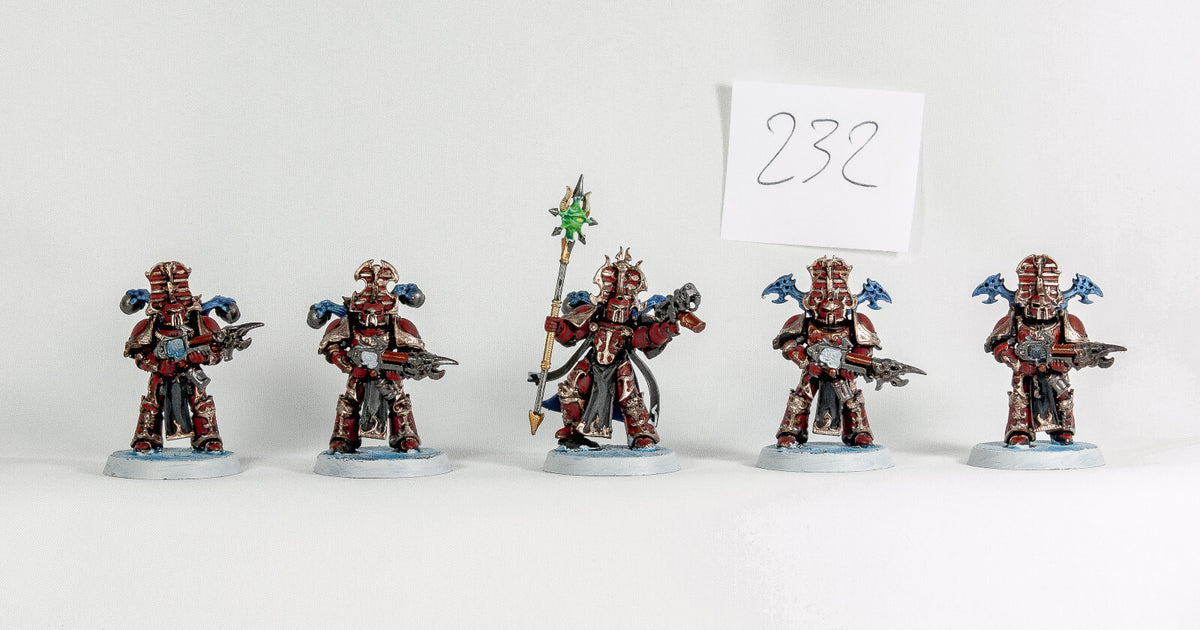 (5) Rubic Marines Thousand Sons Chaos Space Marines Warhammer 40k -1921-