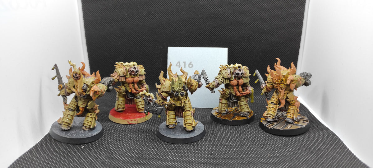 (5) Blightlord Terminators Death Guard Chaos Space Marines Warhammer 40k -2080-