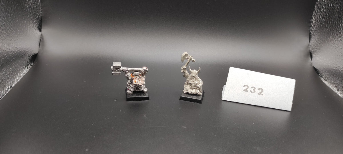 (2) Dwarf General and Queen Warhammer Fantasy Miniatures -1061-