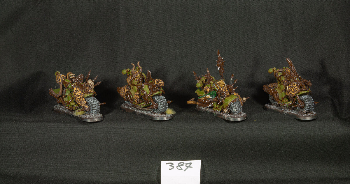(4) Chaos Bikers Nurgle Death Guard Chaos Space Marines Warhammer 40k -1262-