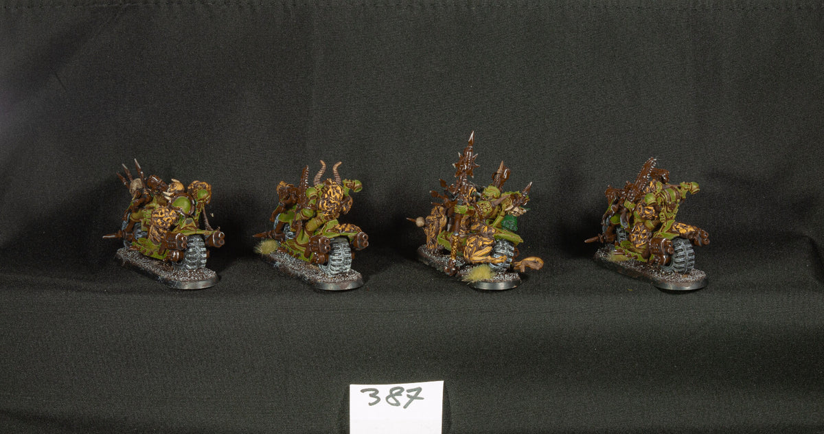 (4) Chaos Bikers Nurgle Death Guard Chaos Space Marines Warhammer 40k -1262-