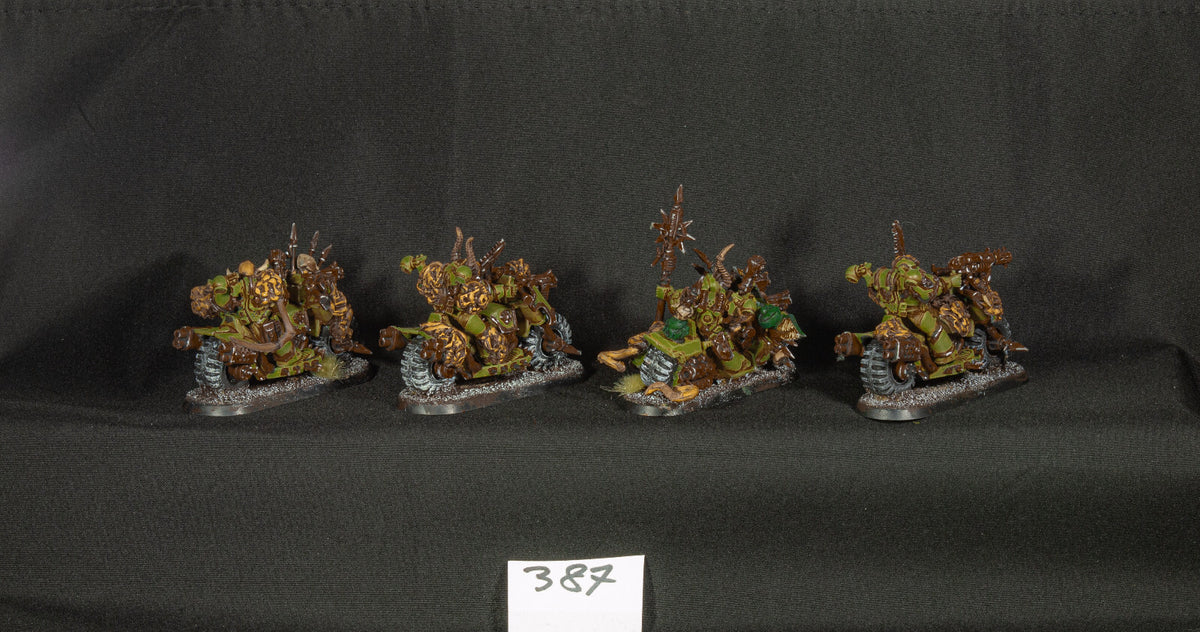 (4) Chaos Bikers Nurgle Death Guard Chaos Space Marines Warhammer 40k -1262-