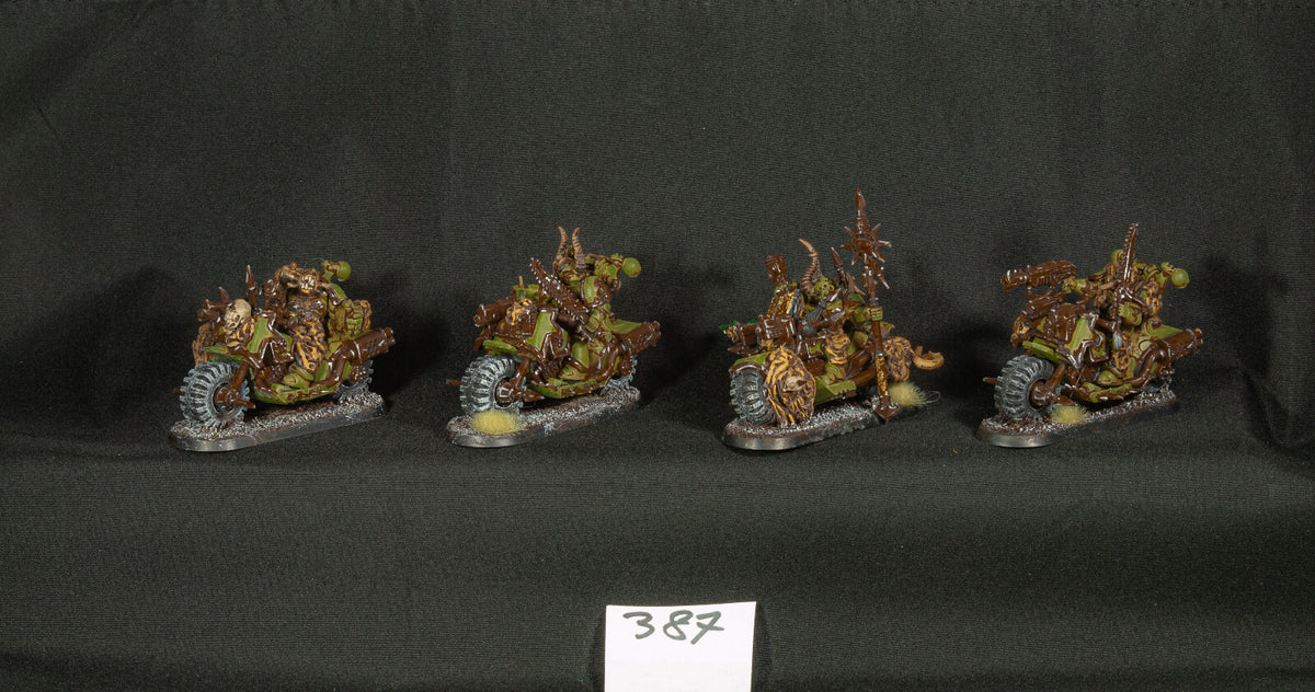 (4) Chaos Bikers Nurgle Death Guard Chaos Space Marines Warhammer 40k -1262-