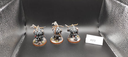 (3) Minotaurs Beastmen Warhammer Fantasy Miniatures -2440-