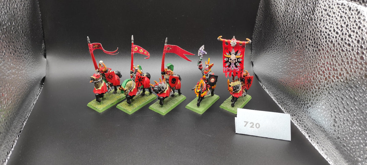 (5) Chaos Knights Classic Warriors of Chaos Warhammer Fantasy Miniatures -1539-