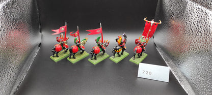 (5) Chaos Knights Classic Warriors of Chaos Warhammer Fantasy Miniatures -1539-
