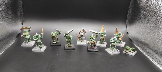 (9) Plaguebearers METAL OOP Daemons of Chaos Warhammer Fantasy Miniatures -2486-