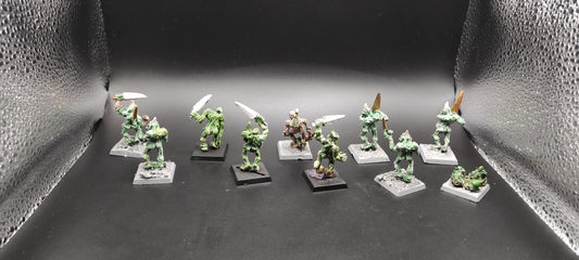 (9) Plaguebearers METAL OOP Daemons of Chaos Warhammer Fantasy Miniatures -2486-