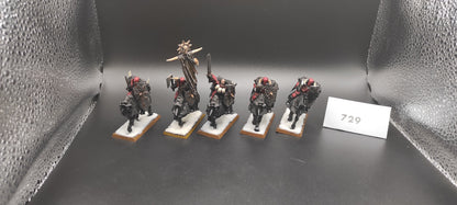 (5) Chaos Knights METAL Warriors of Chaos Warhammer Fantasy Miniatures -2066-