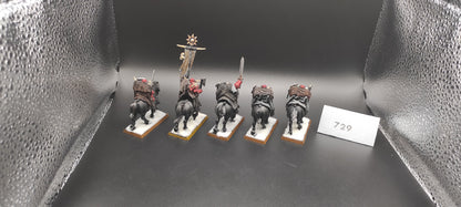 (5) Chaos Knights METAL Warriors of Chaos Warhammer Fantasy Miniatures -2066-