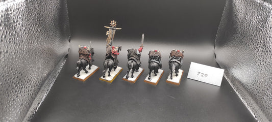 (5) Chaos Knights METAL Warriors of Chaos Warhammer Fantasy Miniatures -2066-