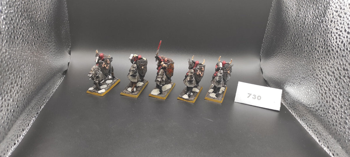 (5) Chaos Knights METAL Warriors of Chaos Warhammer Fantasy Miniatures -2067-