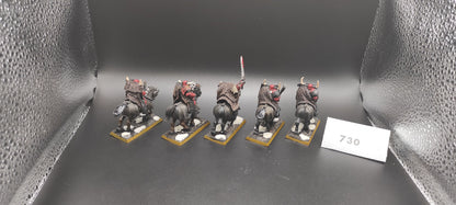 (5) Chaos Knights METAL Warriors of Chaos Warhammer Fantasy Miniatures -2067-
