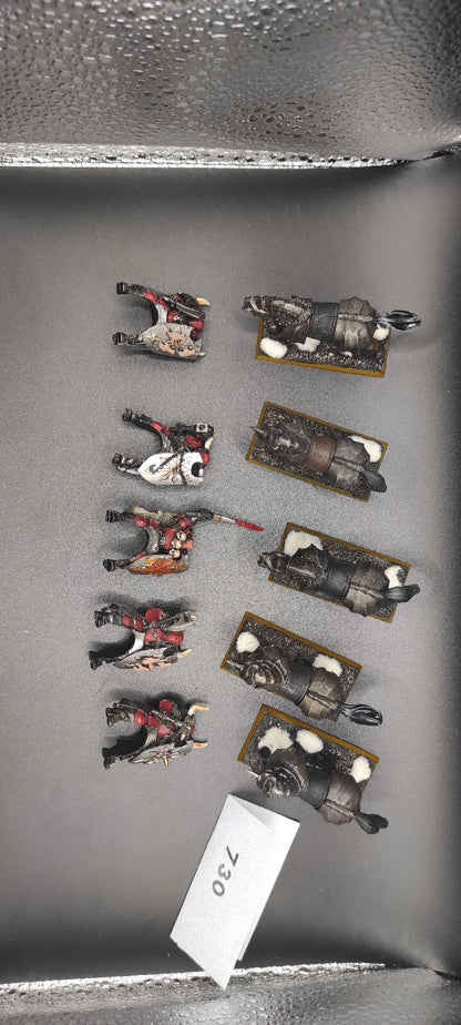 (5) Chaos Knights METAL Warriors of Chaos Warhammer Fantasy Miniatures -2067-