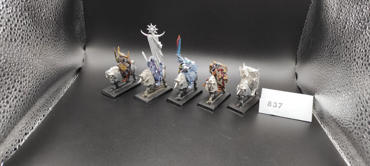 (5) Chaos Knights METAL Warriors of Chaos Warhammer Fantasy Miniatures -2068-