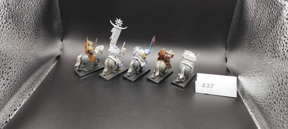 (5) Chaos Knights METAL Warriors of Chaos Warhammer Fantasy Miniatures -2068-