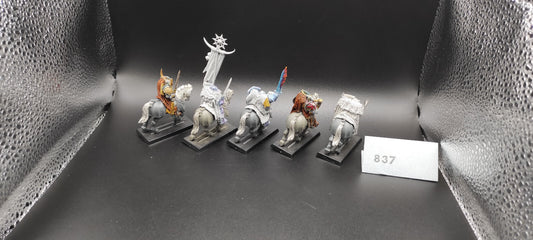(5) Chaos Knights METAL Warriors of Chaos Warhammer Fantasy Miniatures -2068-