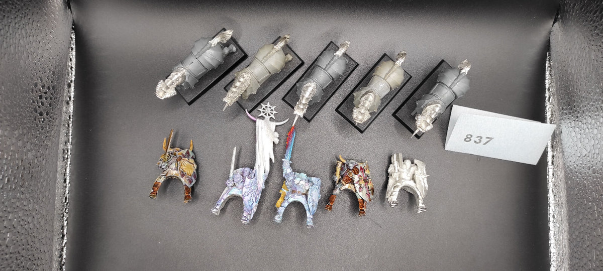 (5) Chaos Knights METAL Warriors of Chaos Warhammer Fantasy Miniatures -2068-