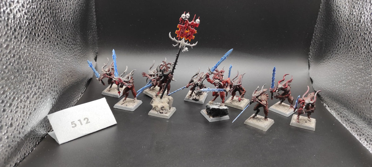 (10) Bloodletters Daemons of Chaos Warhammer Fantasy Miniatures -2489-