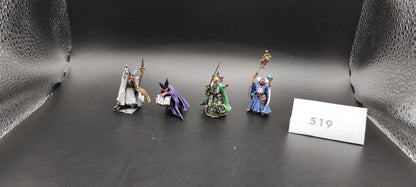 (4) Empire Wizards Warhammer Fantasy Miniatures -2033-