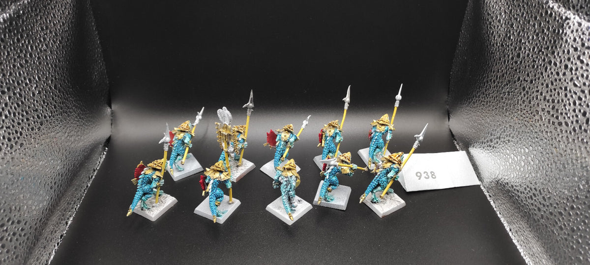 (10) Temple Guards METAL Lizardmen Warhammer Fantasy Miniatures -1019-