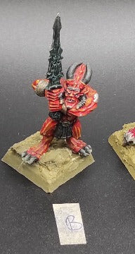 (1) Bloodletter METAL Daemons of Chaos Warhammer Fantasy Miniatures -2074-