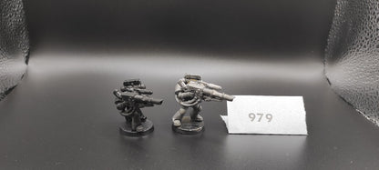 (2) Devastator Laser Dark Angels Space Marines Warhammer 40k -1974-