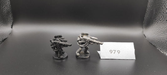 (2) Devastator Laser Dark Angels Space Marines Warhammer 40k -1974-