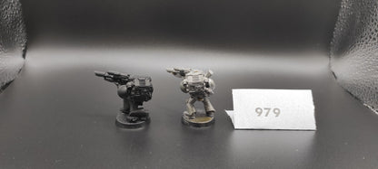 (2) Devastator Laser Dark Angels Space Marines Warhammer 40k -1974-