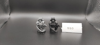 (2) Devastator Heavy Bolter Dark Angels Space Marines Warhammer 40k -1975-