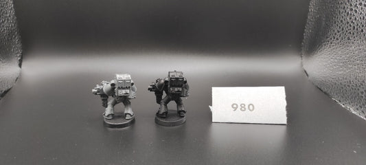 (2) Devastator Heavy Bolter Dark Angels Space Marines Warhammer 40k -1975-