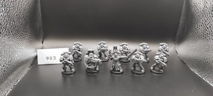 (10) Tactical Space Marines Dark Angels Space Marines Warhammer 40k -1976-
