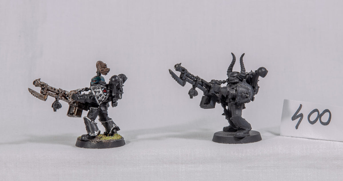 (2) Chaos Space Marines Havocs METAL OOP Warhammer 40k -1272-