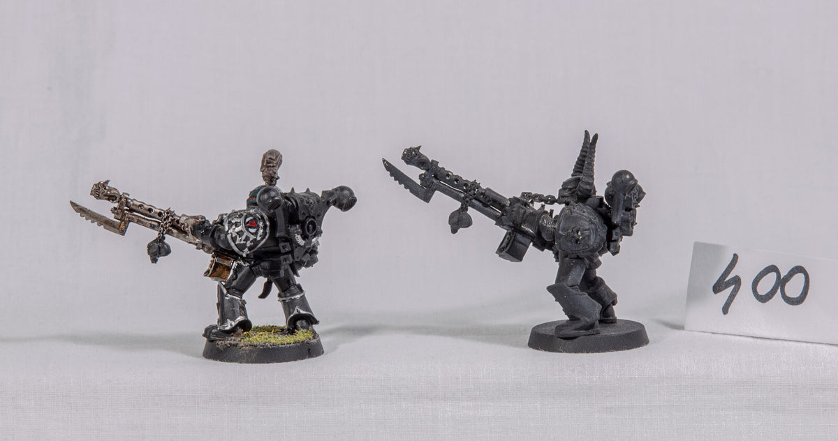 (2) Chaos Space Marines Havocs METAL OOP Warhammer 40k -1272-