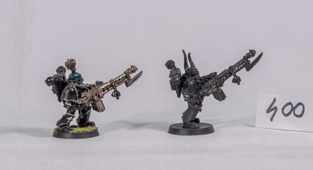(2) Chaos Space Marines Havocs METAL OOP Warhammer 40k -1272-