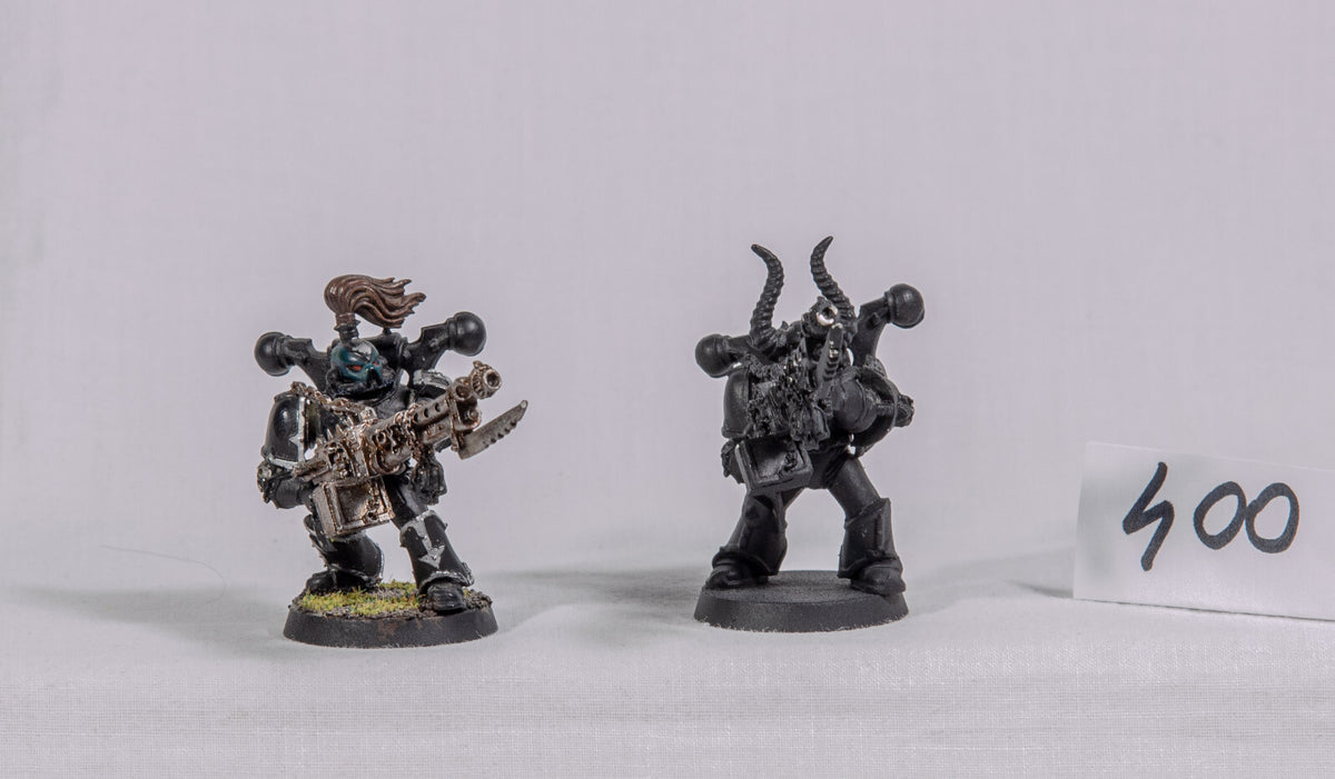(2) Chaos Space Marines Havocs METAL OOP Warhammer 40k -1272-