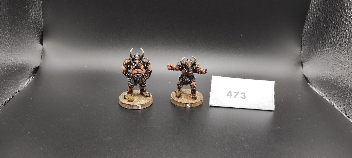 (2) Blood Bowl Chaos Warriors Blood Bowl Miniatures -2449-