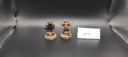 (2) Blood Bowl Chaos Warriors Blood Bowl Miniatures -2449-