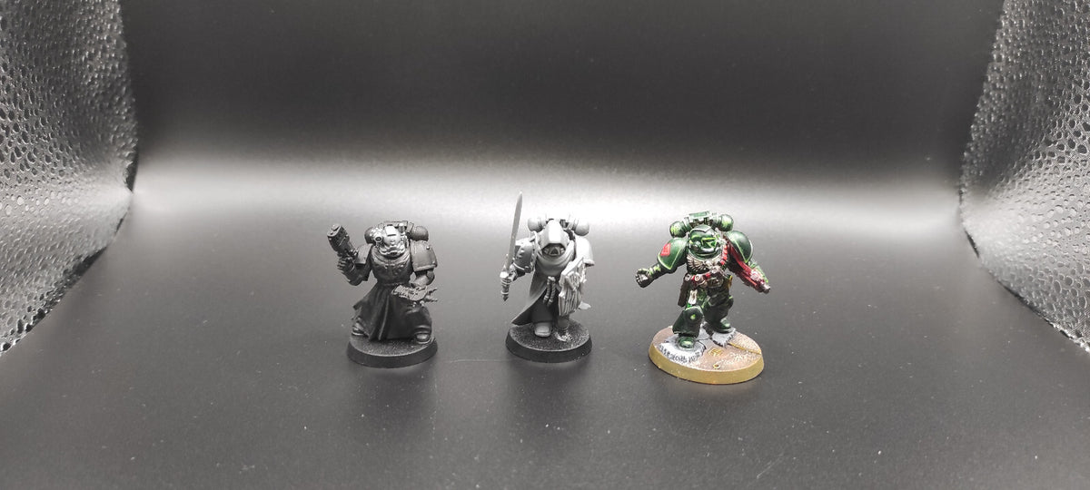(3) Space Marines Dark Angels Space Marines Warhammer 40k -1977-