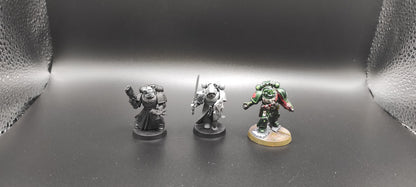 (3) Space Marines Dark Angels Space Marines Warhammer 40k -1977-