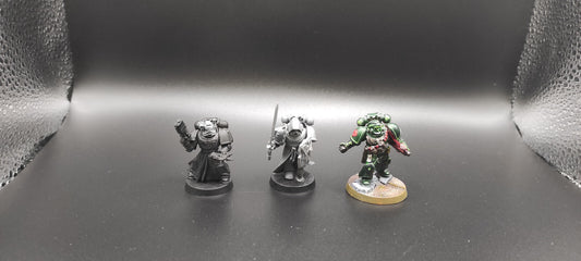 (3) Space Marines Dark Angels Space Marines Warhammer 40k -1977-