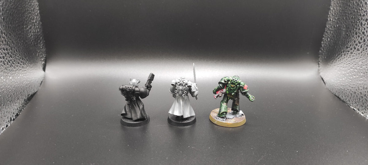 (3) Space Marines Dark Angels Space Marines Warhammer 40k -1977-