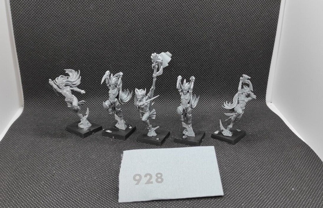 (10) Witch Elves Aelves Daughters of Khaine Dark Elves Warhammer Fantasy Miniatures -1670-