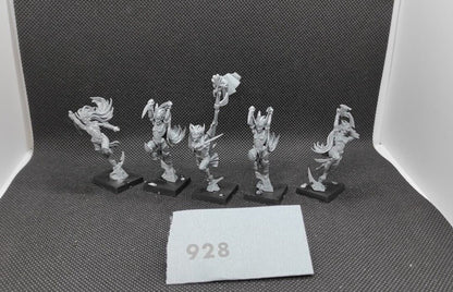 (10) Witch Elves Aelves Daughters of Khaine Dark Elves Warhammer Fantasy Miniatures -1670-