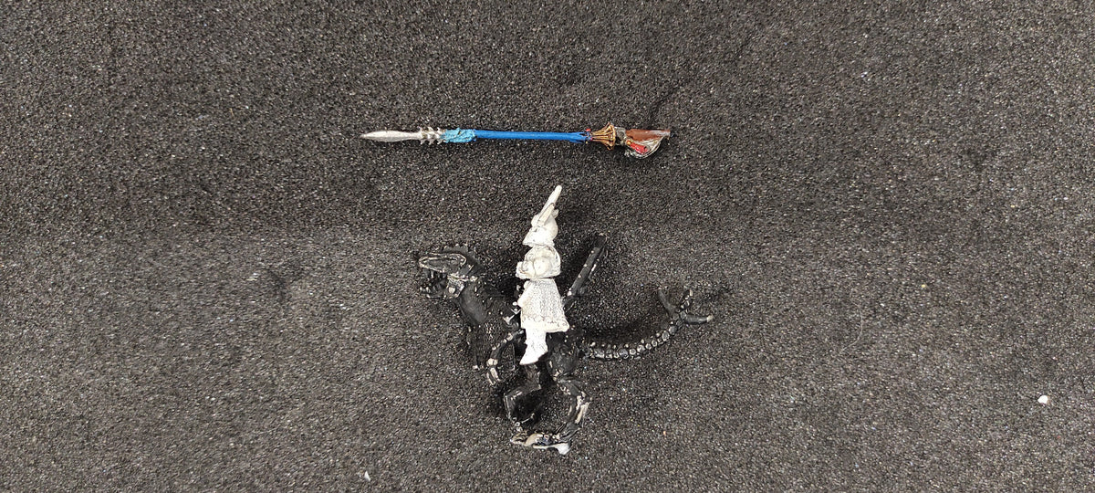 (1) OOP Cold One Lord Dreadlord Metal Oldhammer Dark Elves Warhammer Fantasy Miniatures -2050-