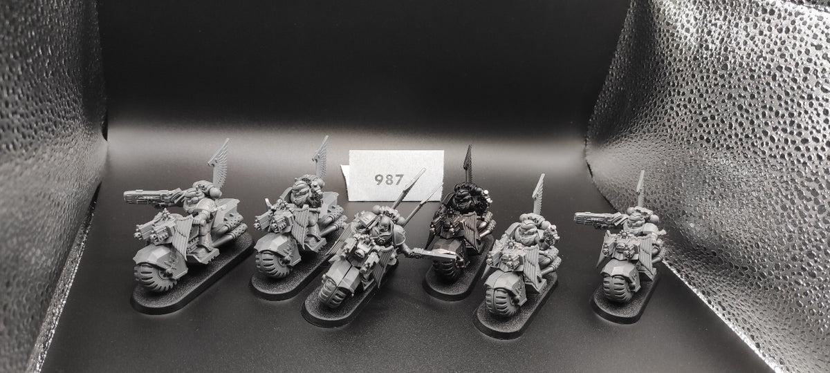 (6) Dark Angels Bikers Dark Angels Space Marines Warhammer 40k -1980-