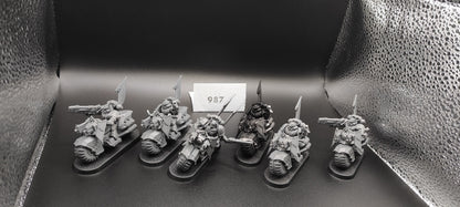 (6) Dark Angels Bikers Dark Angels Space Marines Warhammer 40k -1980-