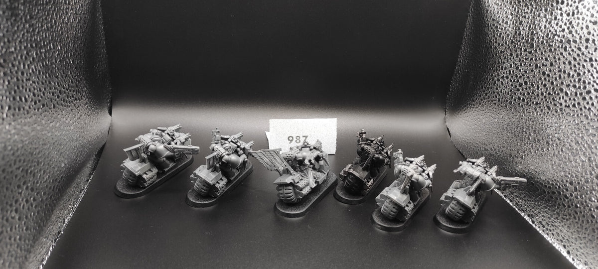 (6) Dark Angels Bikers Dark Angels Space Marines Warhammer 40k -1980-