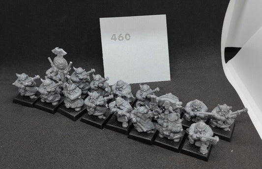 (16) Dwarf with Rifle Thunderer Plastic Warhammer Fantasy Miniatures -1830-