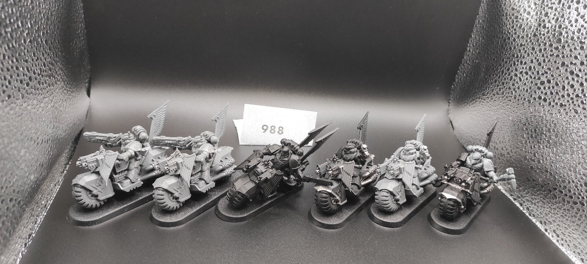 (6) Dark Angels Bikers Dark Angels Space Marines Warhammer 40k -1981-